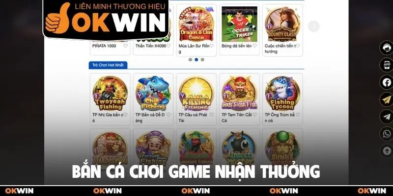 Bắn cá chơi game nhận thưởng