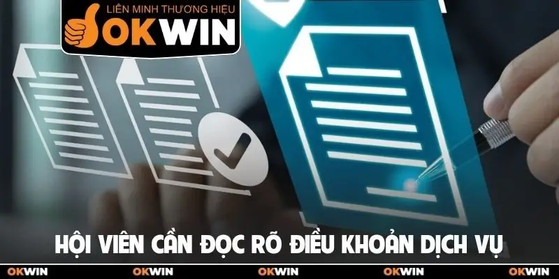 Hội viên cần đọc rõ điều khoản dịch vụ